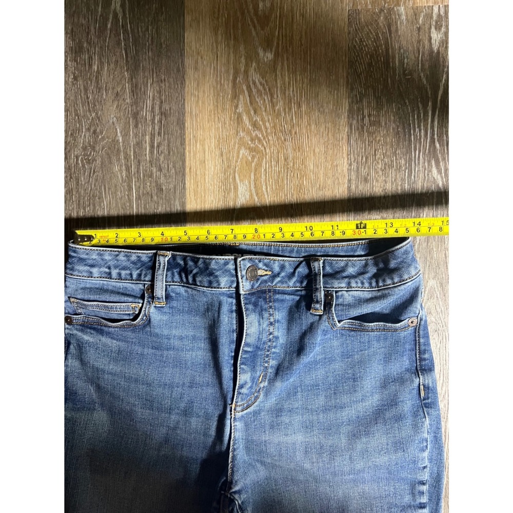 Lands End Mid Rise Skinny Jeans Womens 8 Blue Stretch Denim Classic Wash - Picture 3 of 8